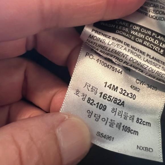 Denizen from Levis Black Mid Rise Slim Cotton Polyester Blend Jeans Sz 14M - Picture 5 of 10